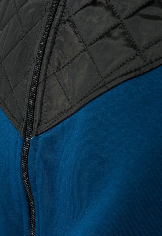 Толстовка мужская с капюшоном стеганный верх 70PD5003 (джинсовый/синий)