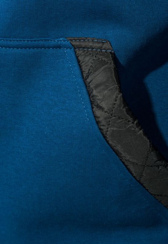 Толстовка мужская с капюшоном стеганный верх 70PD5003 (джинсовый/синий)