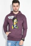 Чоловіча толстовка з мультяшним принтом 82PD938 (бордовий)