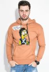 Чоловіча толстовка з мультяшним принтом 82PD938 Коричневий (коричневий)