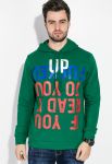 Чоловіча толстовка з текстовим принтом 82PD994 (зелений)