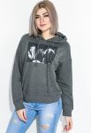 Толстовка жіноча з фотопринтом 82PD984 (антрацитовий)
