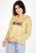 Толстовка жіноча з написом на грудях 32P034-1 (жовтий)