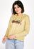 Толстовка жіноча з написом на грудях 32P034-1 (жовтий)