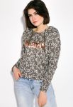Толстовка женская с надписью на груди 32P034 (хаки) Толстовка женская с надписью на груди 32P034 (хаки)