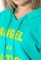 Толстовка жіноча з написом на грудях 82PD917 (бірюзовий)
