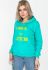Толстовка жіноча з написом на грудях 82PD917 (бірюзовий)