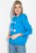 Толстовка жіноча з написом на грудях 82PD917 (синій)