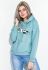 Толстовка жіноча з принотом та капюшоном 82PD901 Блакитний (блакитний)