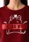 Топ жіночий з принтом на грудях 120PMA1822 (бордовий)