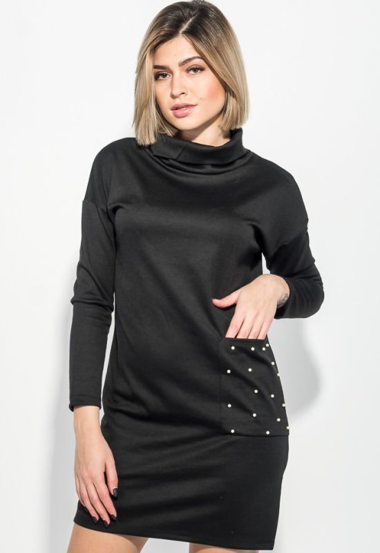 Туника-платье женская длинный рукав 70PD5000 (черный)