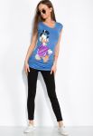 Туніка з мультяшним принтом 120PL585 (джинсовий)