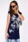 Туніка з принтом 148P021 (темно-синій/принт)