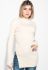 Туника женская базовая приятная к телу с вырезами на рукавах 619K006 (молочный)