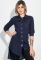 Туніка жіноча принтована із подовженою спинкою 64PD287 (темно-синій)