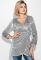 Туніка жіноча на запах на зав'язках 69PD984 (сірий)