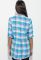 Туніка жіноча в клітинку з подовженою спинкою 64PD220 (бірюзовий/білий)