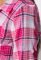 Туника женская в клетку с удлиненной спинкой 64PD220 (малиновый/белый)