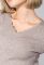 Туника женская вырез лесенкой 619K004 (бежевый/серый)