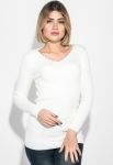 Туніка жіноча виріз драбинкою 619K004 (молочний)
