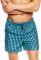 36847 KITE Шорти пляжні чоловічі (бірюзовий/клітина)