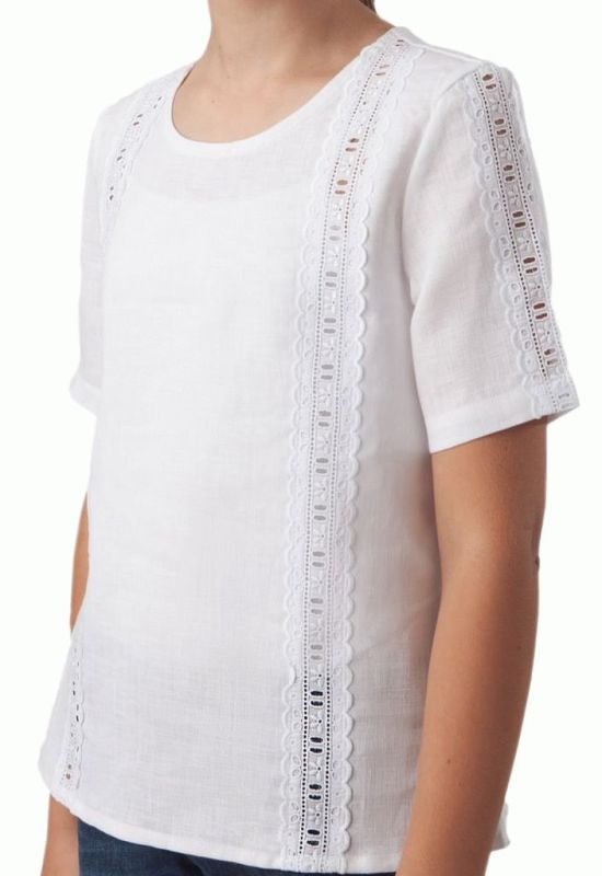 BG 020 Рубашка для девочек (белый)