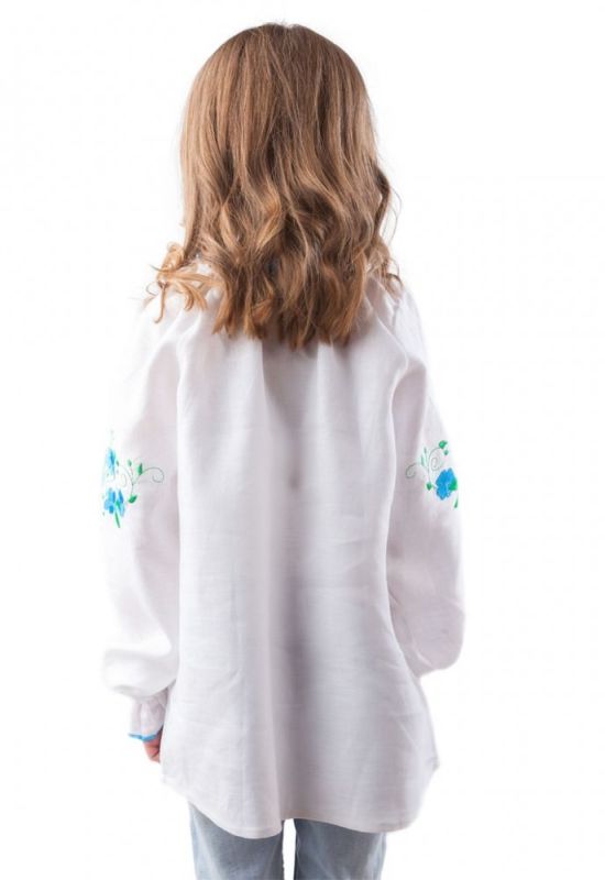 BG 023 Рубашка-вышиванка для девочек (белый)