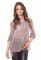 БЛ 133 Блузка жіноча (коричневий/блакитний)