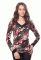 БЛ 155 Блузка жіноча (чорний/візерунок)