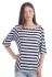 BL 194 Блузка женская (белый/темно-синий/полоска)