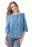 BL 201 Блузка жіноча (блакитний)