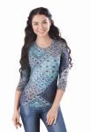 BL 216 Блузка жіноча (блакитний)