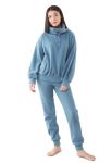 DL 009 Костюм жіночий (сірий/блакитний)