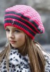 DUMA Берет для девочек (серый/розовый)