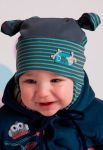 FIKOLEK Шапка для мальчиков (серый/салатовый)