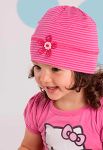 GOZDZIK Шапка для девочек (малиновый/серый)