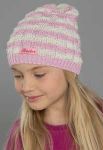 HARCERKA Шапка для девочек (молочный/розовый)