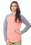 КЛ 045 Кофта жіноча (персиковий/сірий)