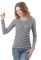 KL 061 Кофта жіноча (синій/смужка)