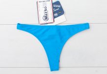 L 02 Труси-стрінги купальні жіночі (темно-блакитний)