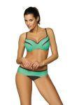 M 473 BARBRA Купальник жіночий роздільний (графітовий/бірюзовий)