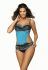 M 487 FREDERICA Купальник-монокіні жіночий (чорний/блакитний)