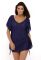 M 516 KAYA Туника пляжная женская (темно-синий)