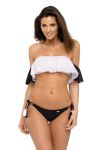 M 519 ELENA Купальник жіночий роздільний (білий/чорний)