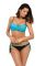 M 533 DONNA Купальник женский раздельный (черный/зеленый)