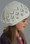 NIANIA Шапка для девочек (молочный)