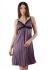 NL 035 Ночная Рубашка женская (фиолетовый/полоска)