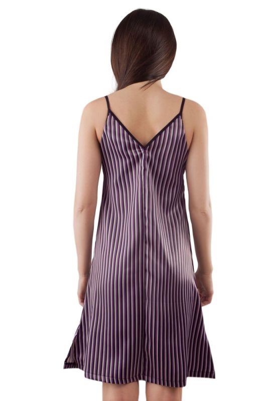 NL 035 Ночная Рубашка женская (фиолетовый/полоска)