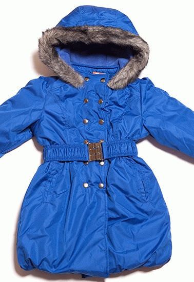 ПА 011 Пальто для девочек (синий)