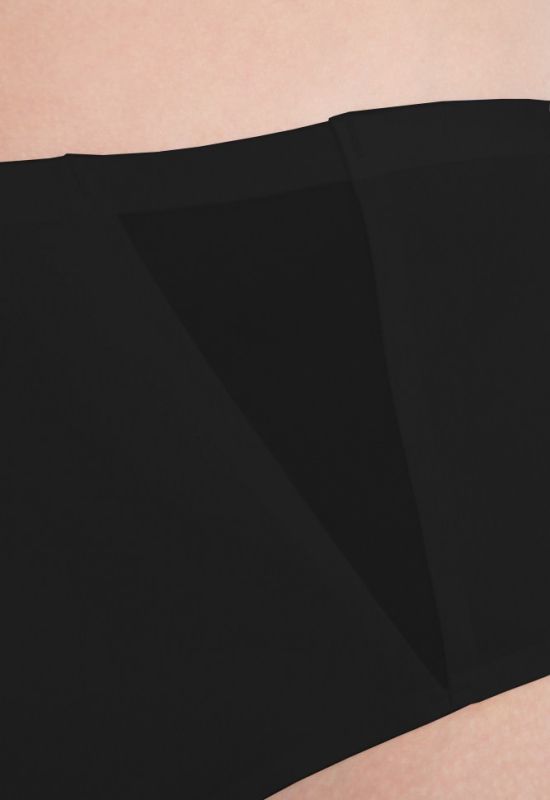 PEARL Труси жіночі високі з сіткою (чорний)